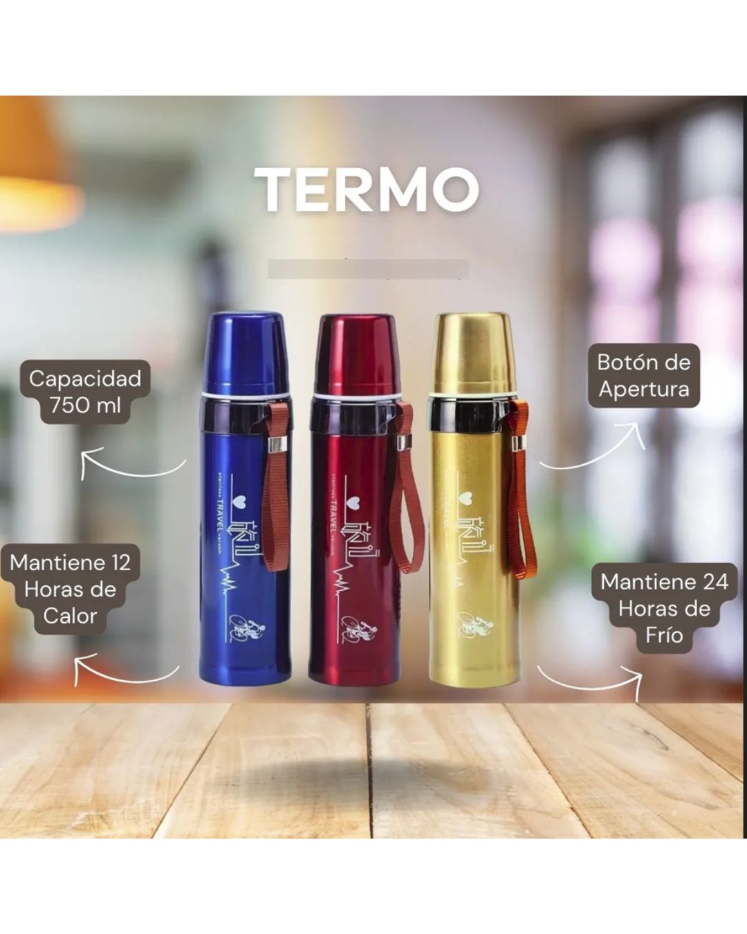 Termo De Acero Inoxidable 750ml