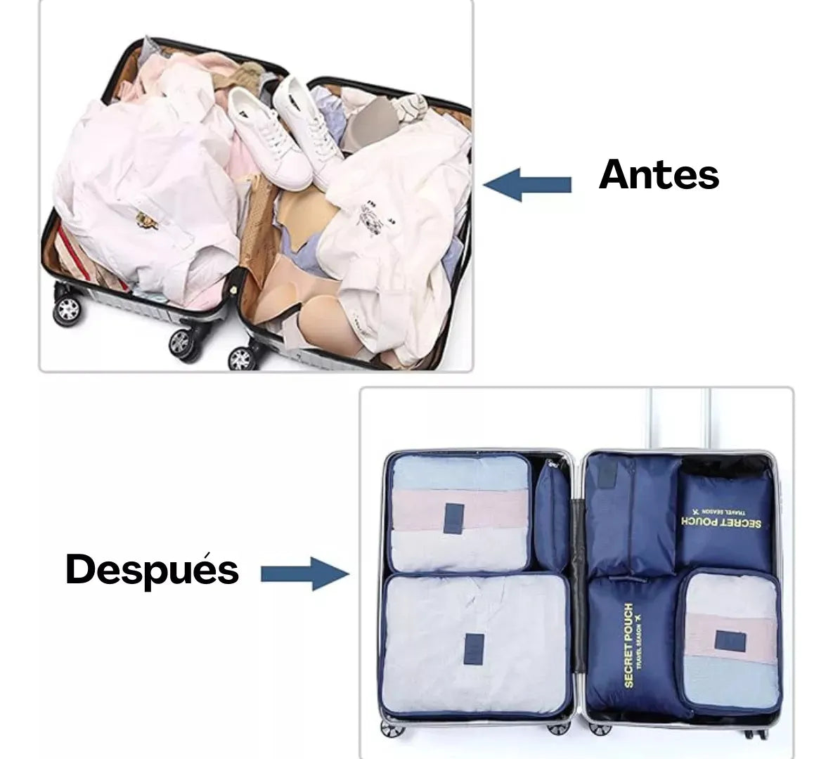 Set Organizadores Secret Pouch x6