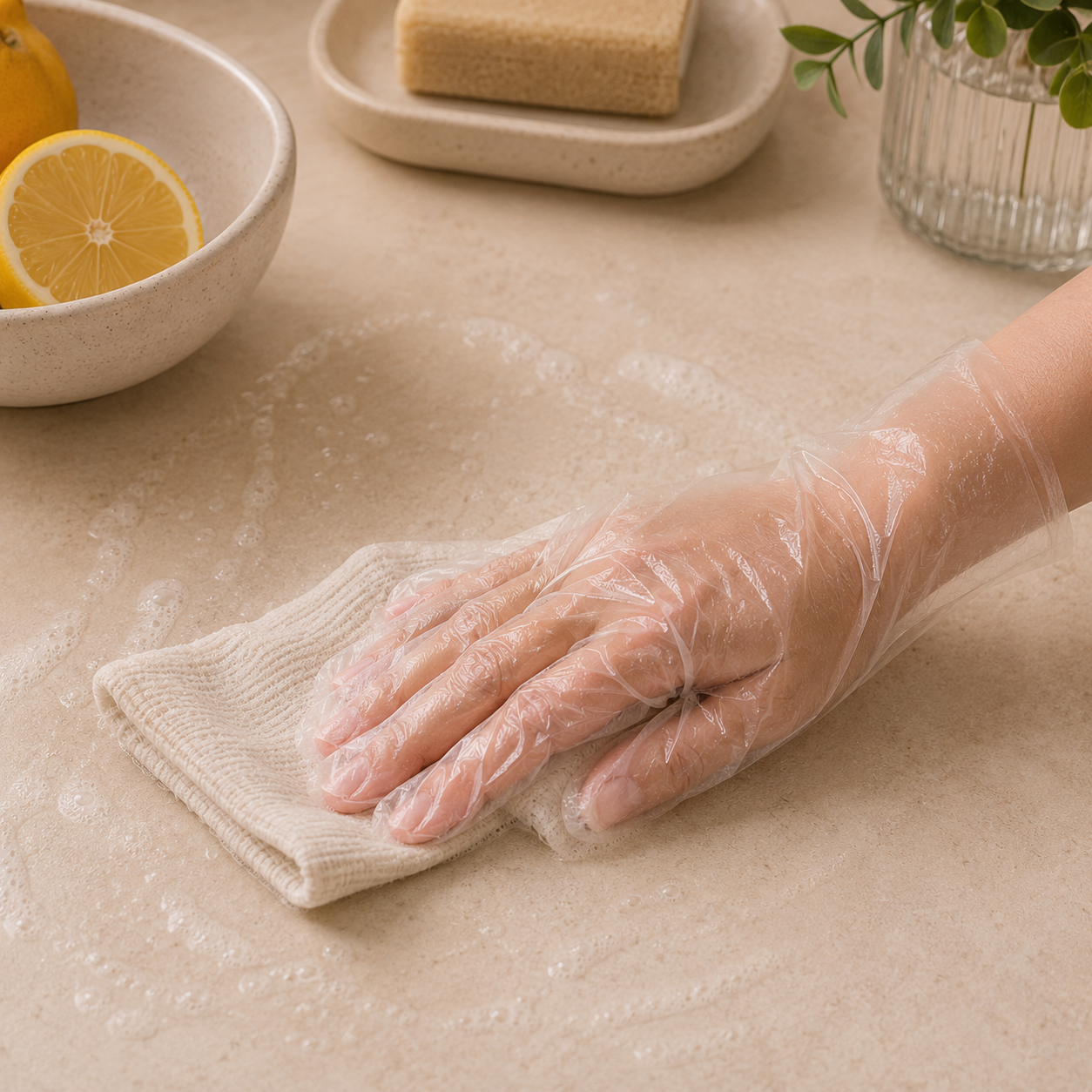 Guantes Descartables Multiusos Limpieza/Alimentos 100 Piezas