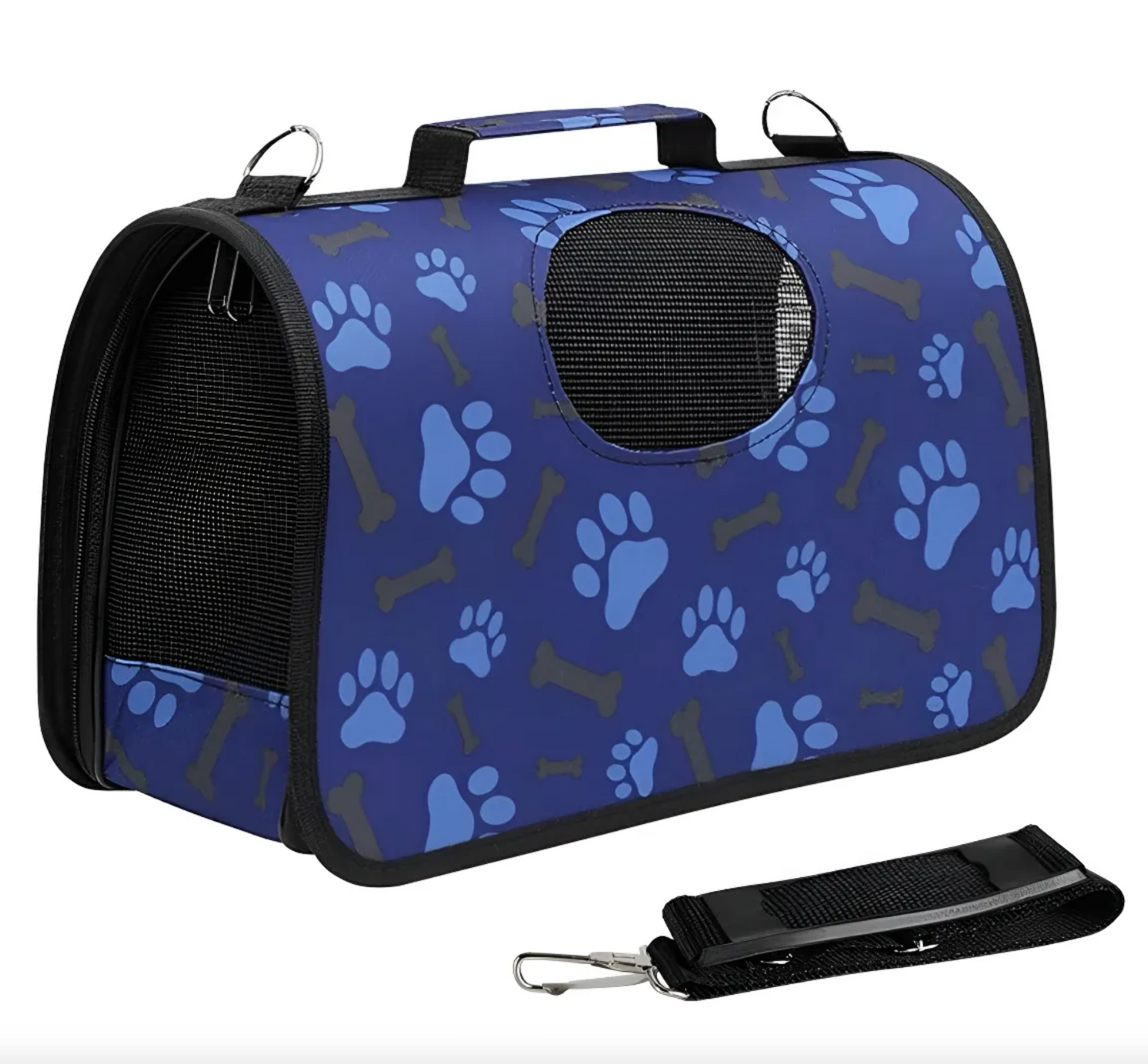Bolso Transportador Mascotas de Viaje Perro Gato Huellas