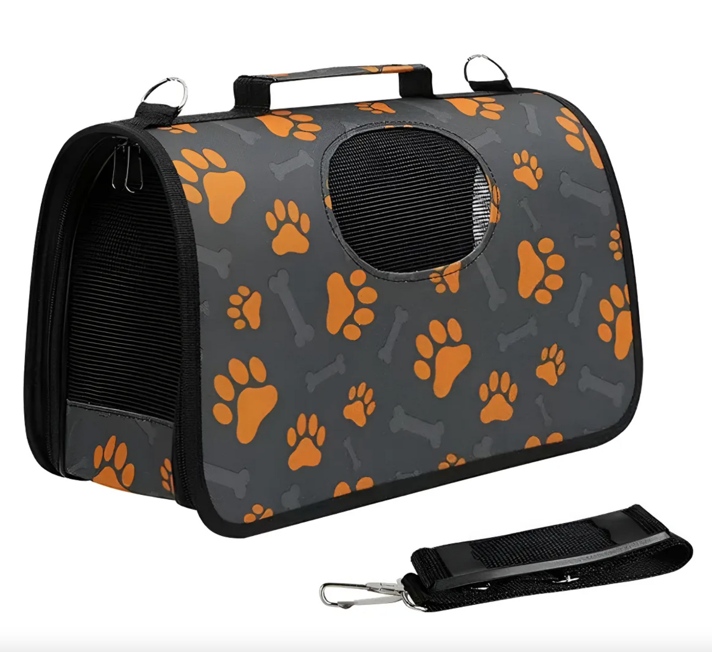 Bolso Transportador Mascotas de Viaje Perro Gato Huellas