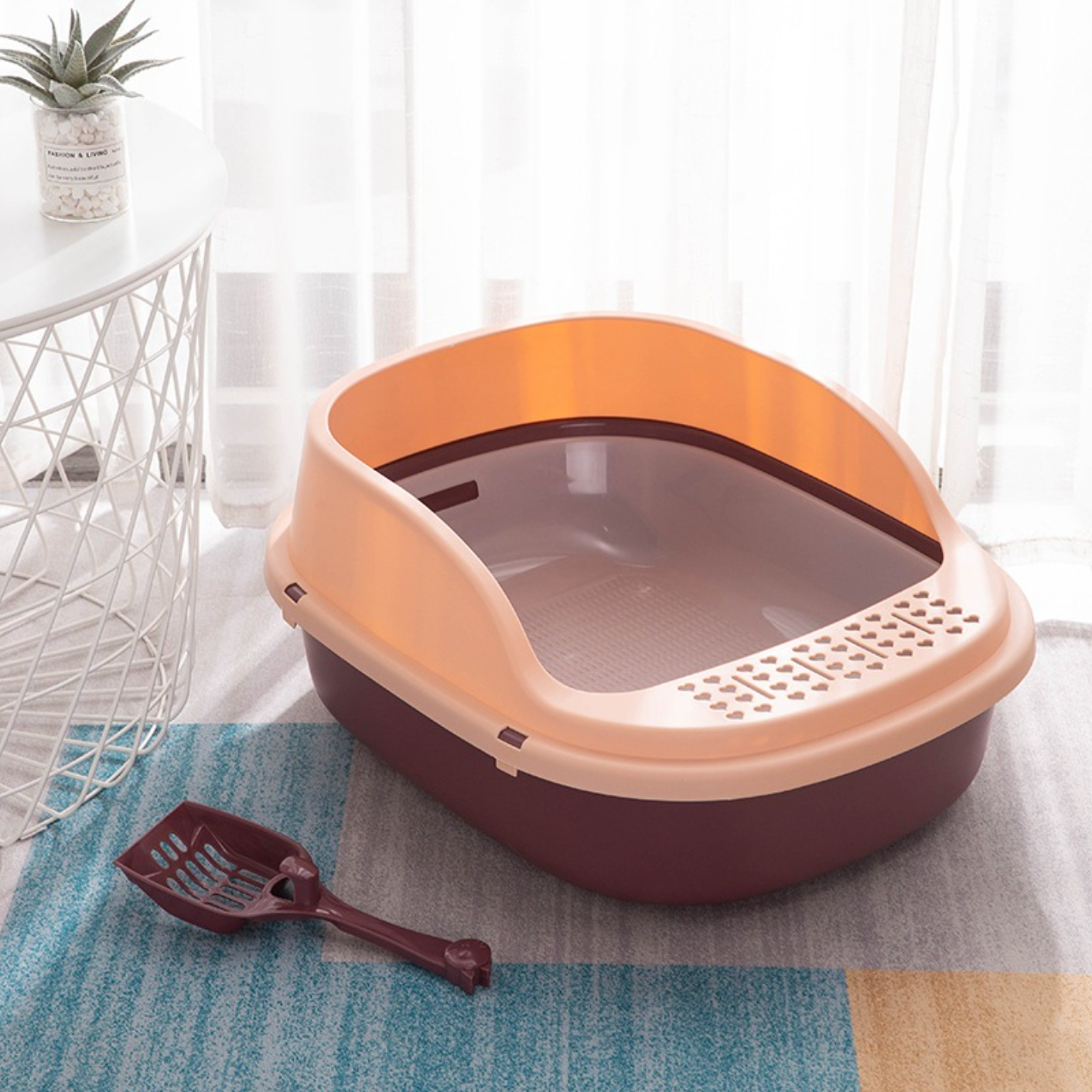 Caja de Arena de Plástico para Gatos
