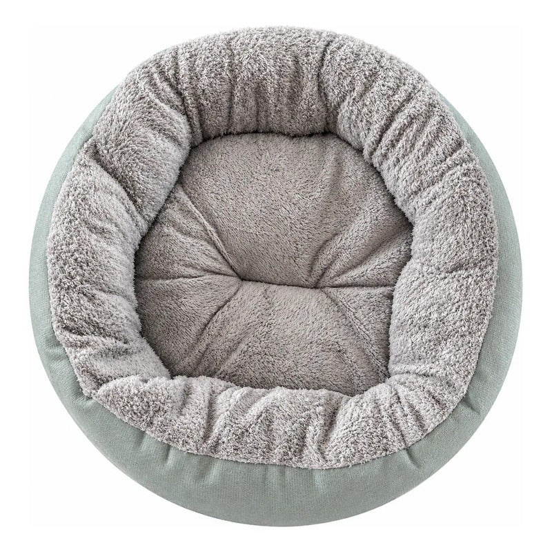 Cama Cucha Catre Para Perro Y Gato Suave 40cm Gris Circular