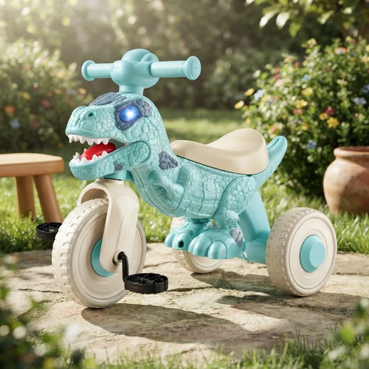 Triciclo Infantil Dinosaurio Con Pedales Y 3 Ruedas