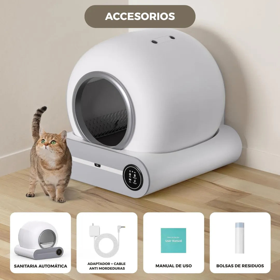 Arenero Inteligente Automático Para Gatos con Aplicación Celular