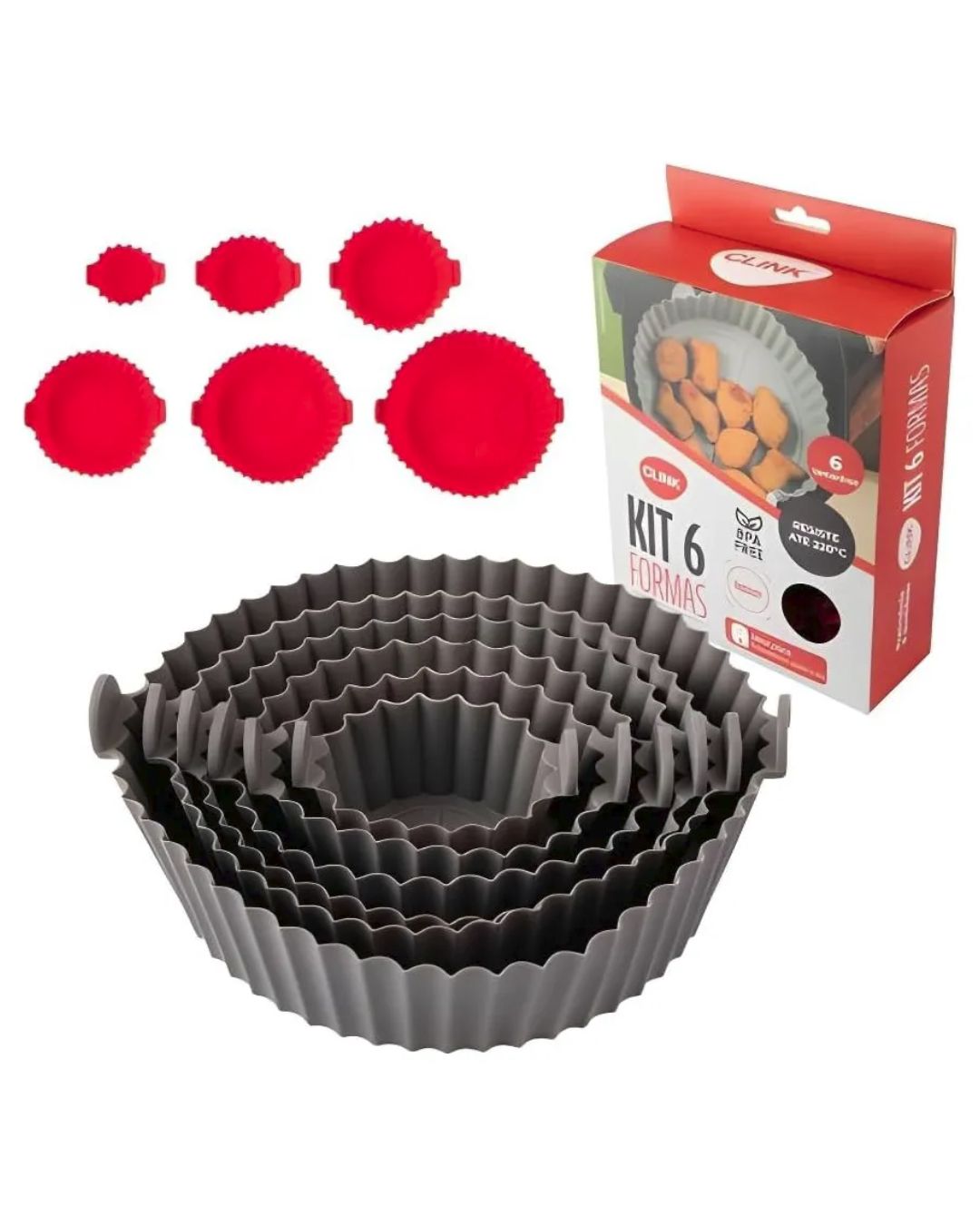 Set de Moldes de Silicona para Airfryer 6 Piezas