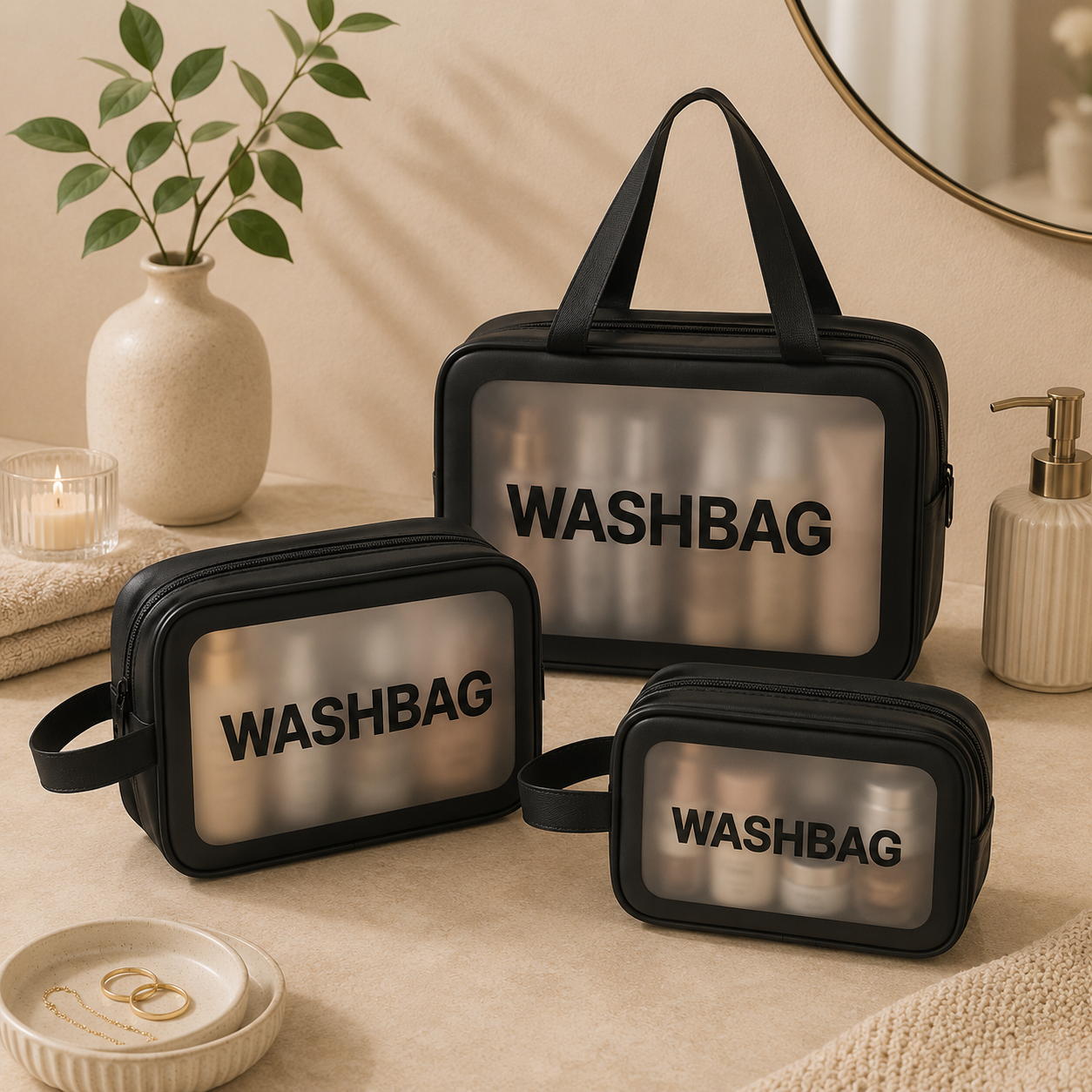 Set 3 Piezas Neceser Washbag Impermeable