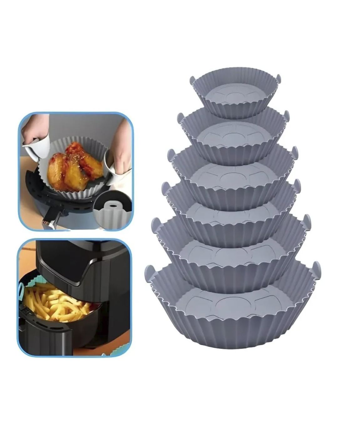 Set de Moldes de Silicona para Airfryer 6 Piezas