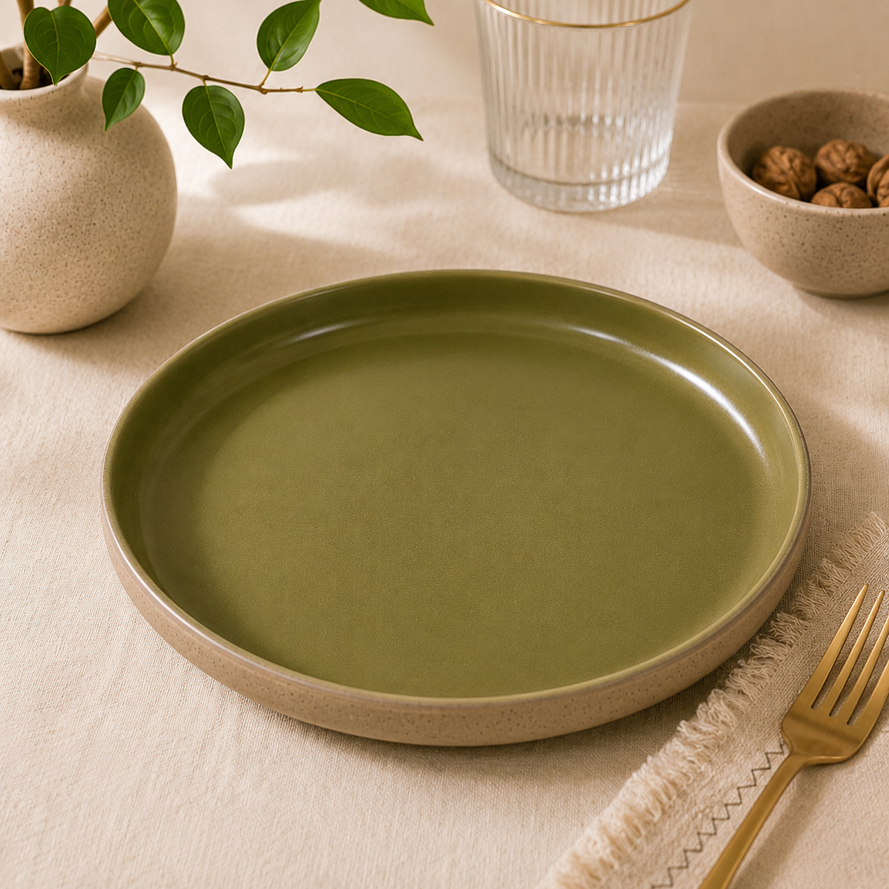 Plato de Cerámica Oliva 20cm