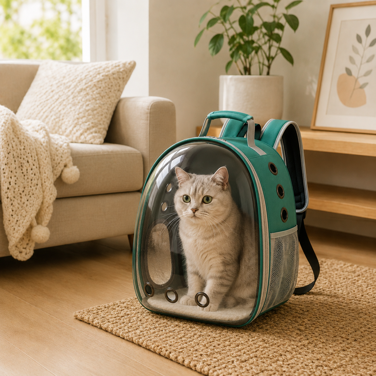 Mochila Transparente para Mascotas