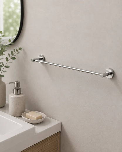 Toallero Barra Para Baño Satinado 60 Cm Acero Inoxidable