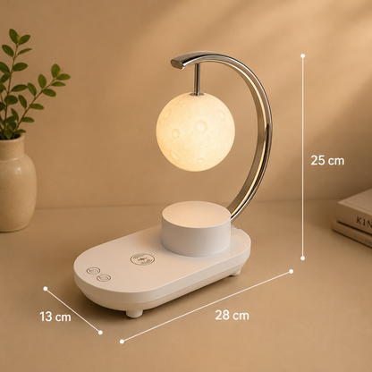 Veladora Luna, Reproductor de Música & Cargador Inalámbrico iPhone