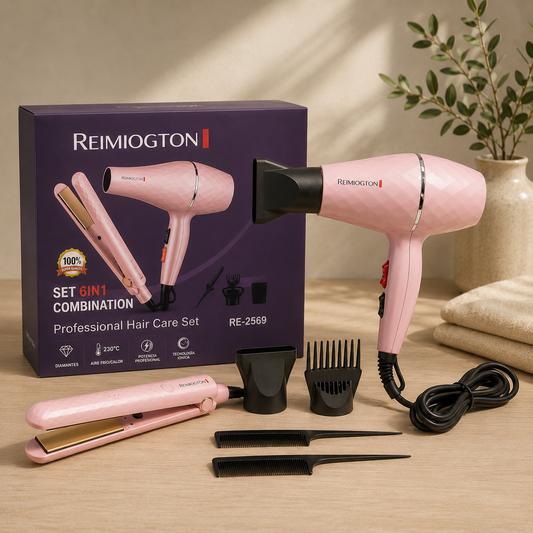 Set 6 En 1 Secador Planchita Reimiogton