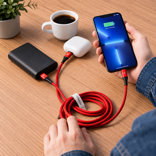 Cargador 3 Puertos Con Cable USB a Type C / Micro USB / iPhone