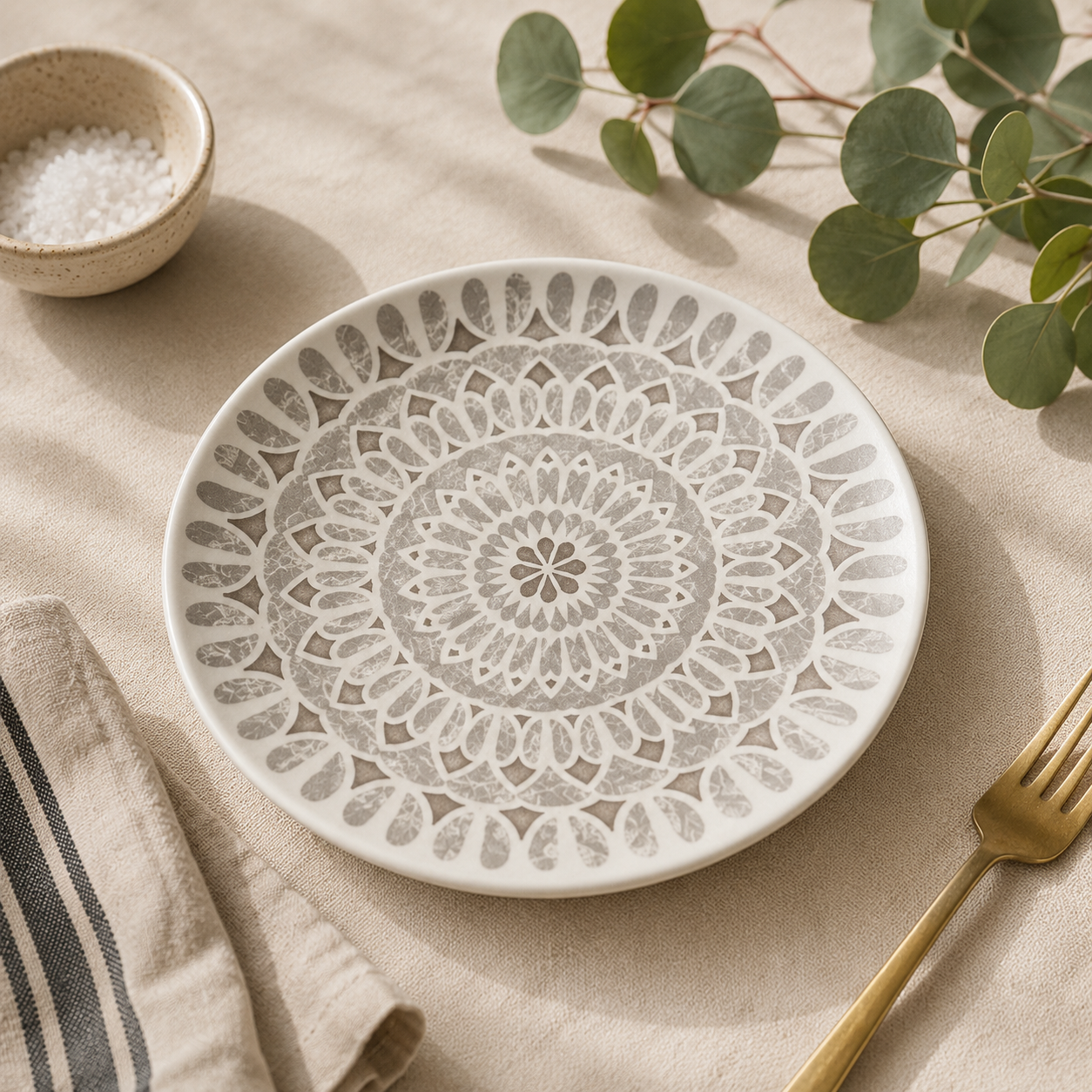 Plato de Cerámica Mandala 20cm
