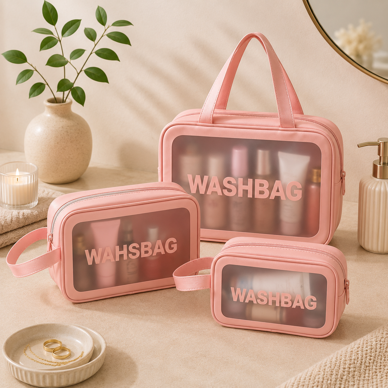 Set 3 Piezas Neceser Washbag Impermeable