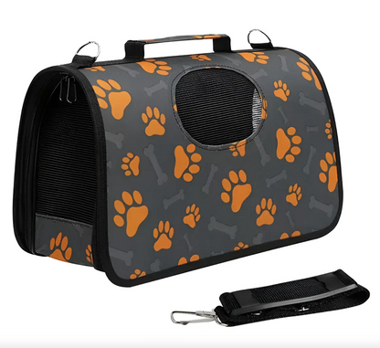 Bolso Transportador Mascotas de Viaje Perro Gato Huellas