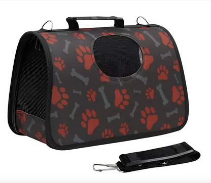 Bolso Transportador Mascotas de Viaje Perro Gato Huellas