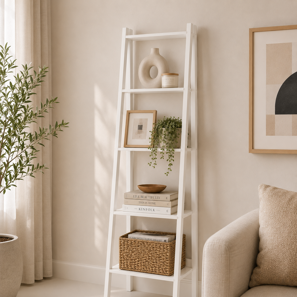 Mueble Repisas Rack Escalonado Deco Nórdico