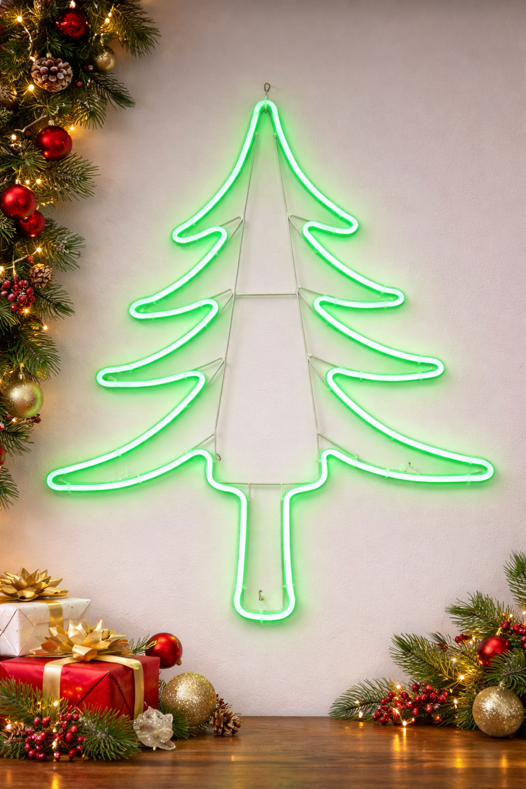 Árbol De Navidad De Neon Luces Led Decoracion Navidad