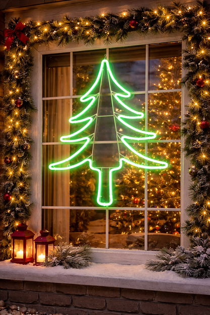 Árbol De Navidad De Neon Luces Led Decoracion Navidad