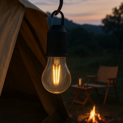 Lampara Bombita Recargable Portatil Gancho Colgar para Camping