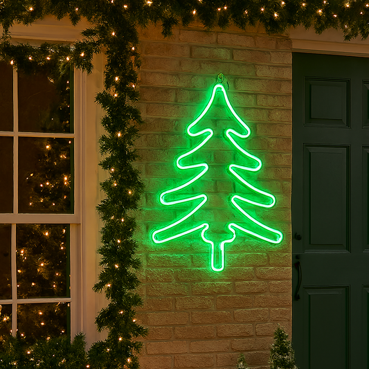 Árbol De Navidad De Neon Luces Led Decoracion Navidad