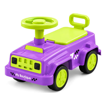 Buggy Auto Infantil Con Volante Y Respaldo Violeta