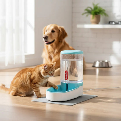 Dispensador Bebedero Para Mascotas Capacidad 3,8l Celeste