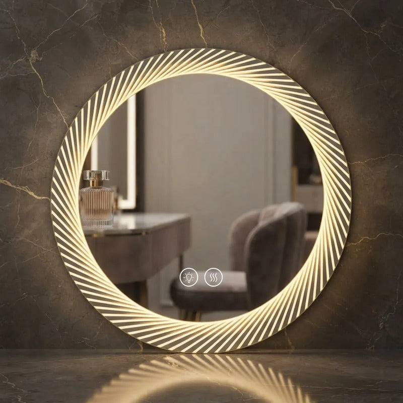 Espejo Redondo Circular 60 Cm Con Luz Led Lola 60cm Espejo