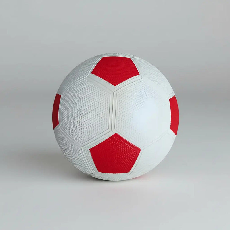 Pelota De Fútbol Clásica De Goma N°5 Rojo