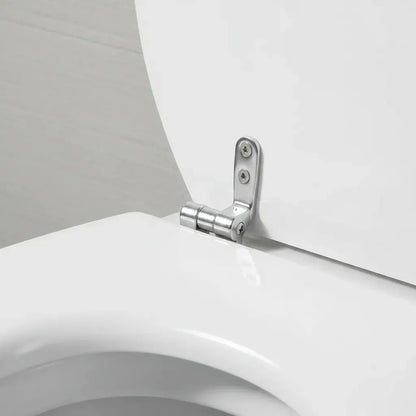 Asiento Para Inodoro Universal Oval Herraje Metal Color Blanco
