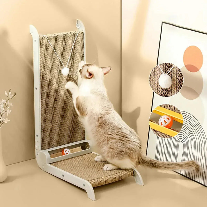 Rascador Para Gatos Vertical Con Juguetes Y Pelota 60cm