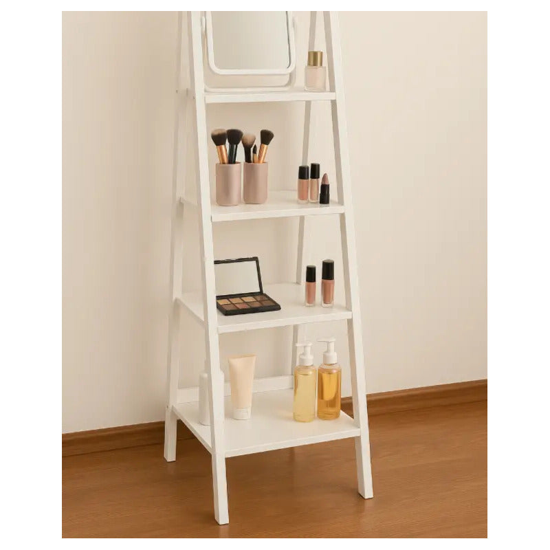 Mueble Hogar Repisas Rack Escalonado Deco Nórdico Blanco Blanco