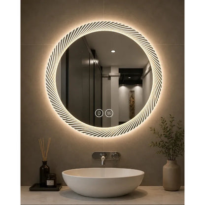 Espejo Redondo Circular 60 Cm Con Luz Led Lola 60cm Espejo