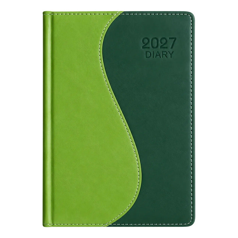 Agenda Diaria 2027 Mundo Express Diseño Liso Verde Liso 2027