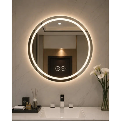 Espejo De Baño Con Luz Led 3 Tonos 60cm Espejo