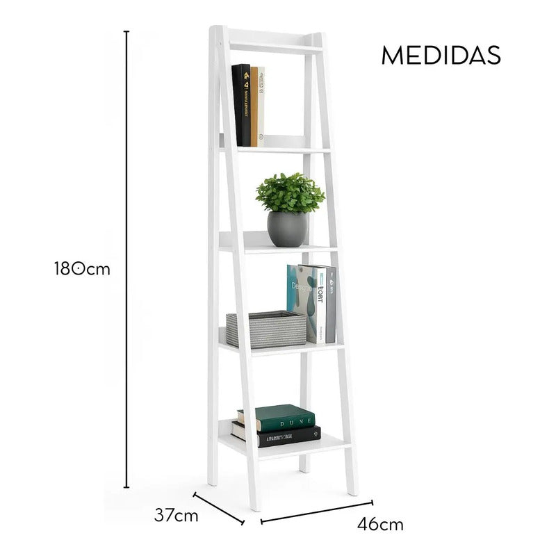 Mueble Hogar Repisas Rack Escalonado Deco Nórdico Blanco Blanco