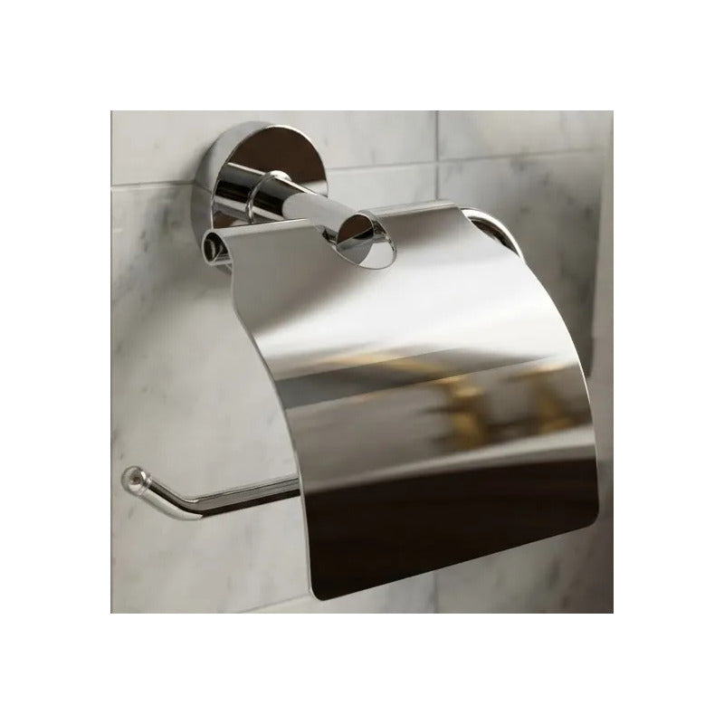 Portarollo De Papel Higiénico Para Baño De Acero Inoxidable Cromado