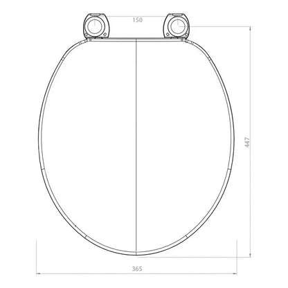 Asiento Para Inodoro Universal Oval Duroplast Blanco