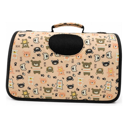Bolso Transportador Para Mascotas 35 X 23 X 15cm Rosa Ositos