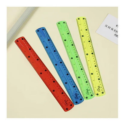 Regla Flexible Irrompible 30cm Flexy Curvy Mix Color