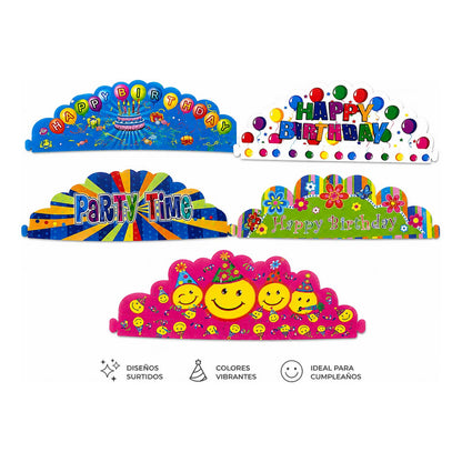 Coronas De Cumpleaños X6 Surtido