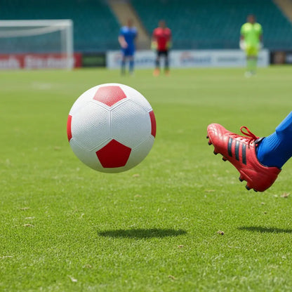 Pelota De Fútbol Clásica De Goma N°5 Rojo
