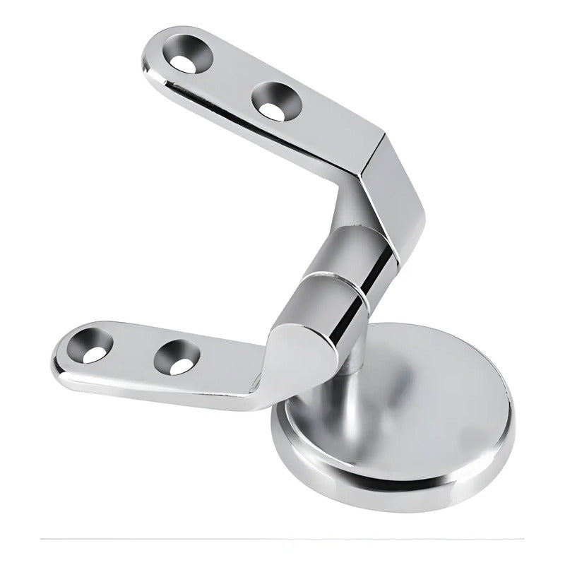 Herraje Metalico Para Tapa Inodoro Juego Bisagra Plateado