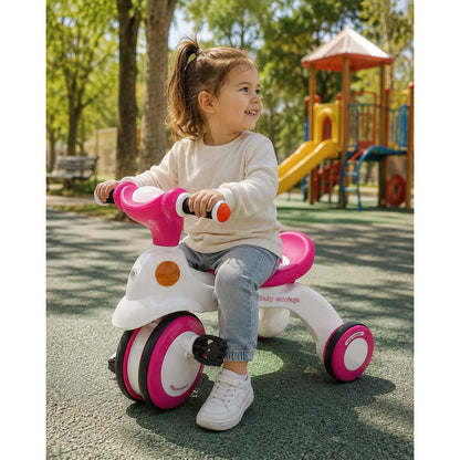 Triciclo Infantil Niños 3 Ruedas Baby Carriage Con Pedales Rosa Chicle