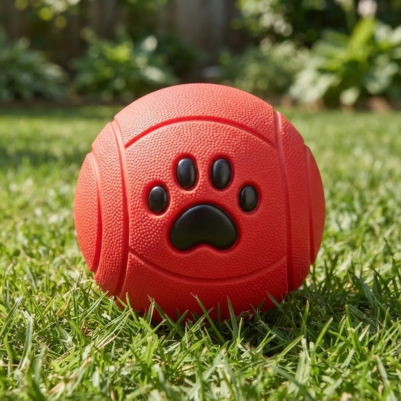 Pelota Interactiva Para Perro Y Gato Rojo