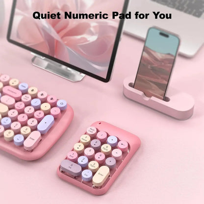 Teclado Numerico Inalambrico Mofii Aesthetic Teclas Retro Multicolor Inglés Internacional