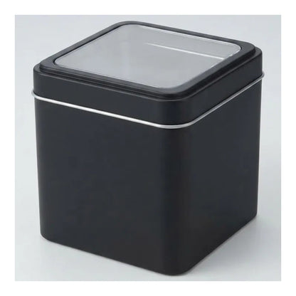 Caja Cuadrada Con Tapa Transparente  Para Reloj 8x7,5 Cm Negro