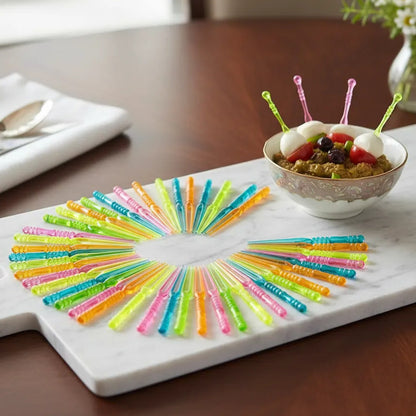 Palillos Plásticos Para Copetín Colores Resutidos X 100u. Surtidos
